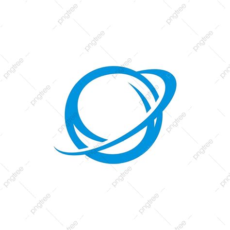 Planet Orbit Vector Hd Images Blue Planet Orbit Logo Template Illustration Design Globe Water