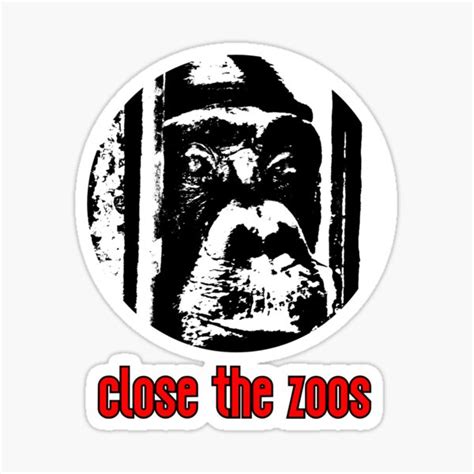 Close The Zoos Ape Stencil Sticker For Sale By Kjcasey1982 Redbubble