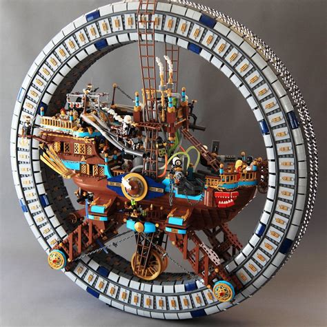 Huge Lego Steampunk Wheel Keeps The Ship Rollin The Brothers Brick