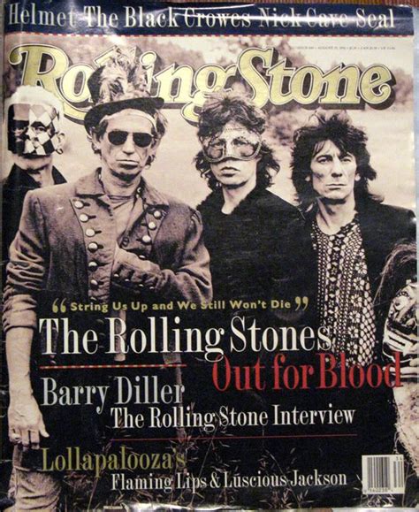 Collecting Magazines With Rolling Stones On Front Cover