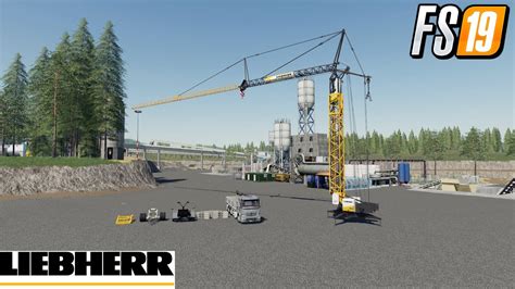 Live First Look Big Liebherr Construction Crane Farming Simulator