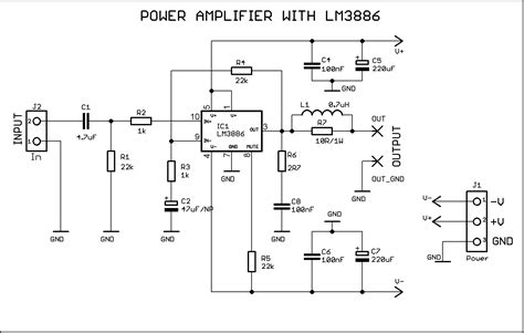 50w Lm3886 Power Amplifier