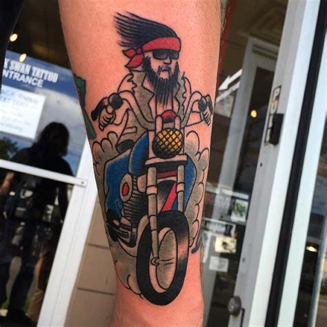 80 Traditional Biker Tattoo Designs For All The Rebels Out There
