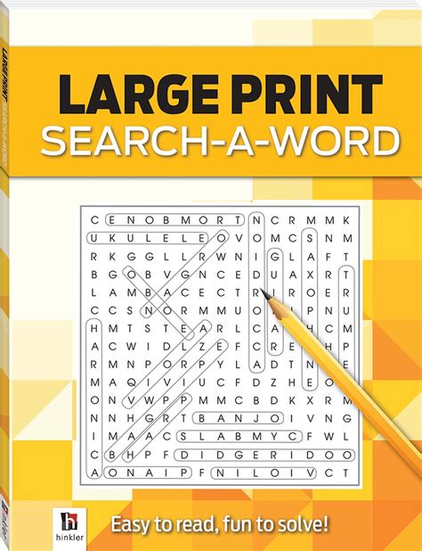 Large Print Word Search Puzzles Printable