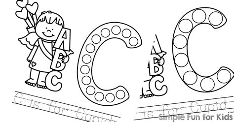 These days, there are so many fun ways to learn the alphabet. C is for Cupid Dot Marker Coloring Pages - Simple Fun for ...