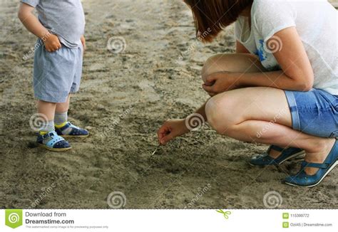 A Mother And Her Child Walk Stock Photo Image Of Season