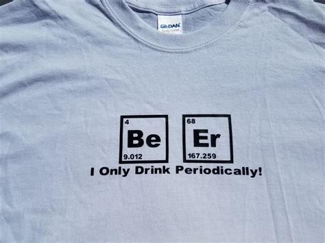 Beer Periodic Table Tshirt Personalized T Shirts Funny Etsy Uk
