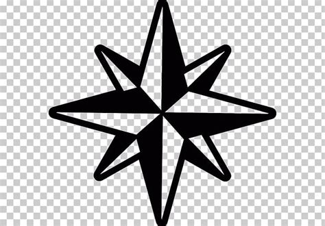 Compass Rose Wind Drawing Png Clipart Angle Black And White Color
