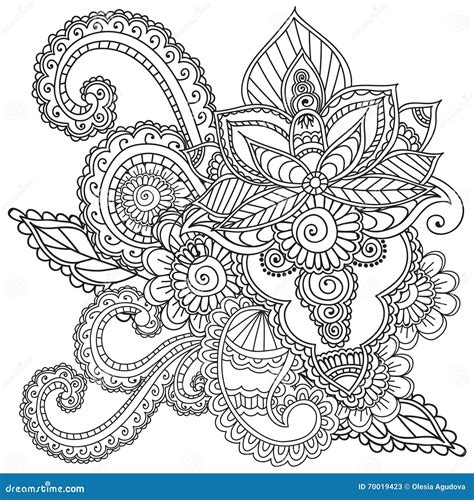 Stylish Mehndi Design Designs Coloring Book For Adul 新品未使用正規品