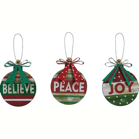 Joy And Peace Globes Christmas Ornament Set Of 2 Ornaments Home