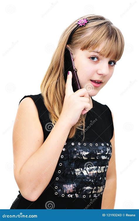 Teenager Girl With Mobile Phone Stock Photos Image 12193243