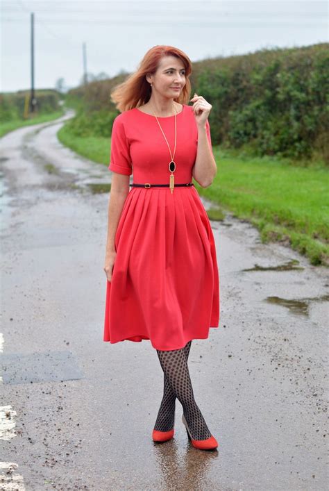Not Dressed As Lamb Over 40 Fashion Blog Red Fit N Flare Christmas