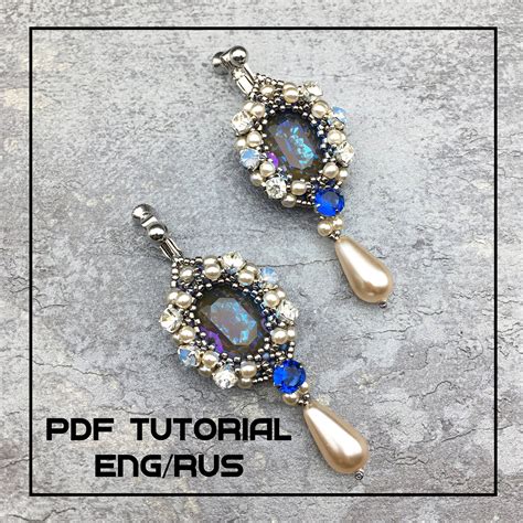 Beading tutorial, earrings tutorial, beaded earrings tutorial, photo tutorial, earrings pattern ...