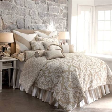 Taupe And White Cotton King Bedding Dream Home Pinterest