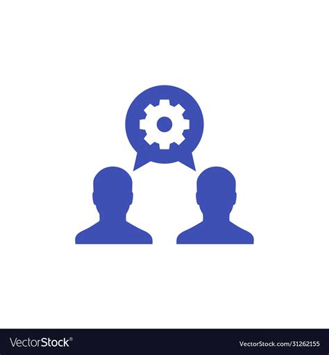 Human Interaction Icon On White Royalty Free Vector Image