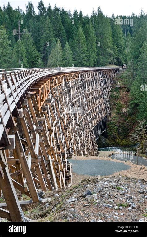 Kinsol Trestle Wooden Railroad Bridge Vancouver Island Canada On The