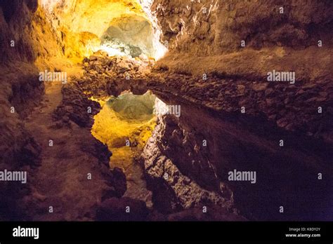 Cueva De Los Verdes Cave Tourist Attraction In Lava Pipe Tunnel