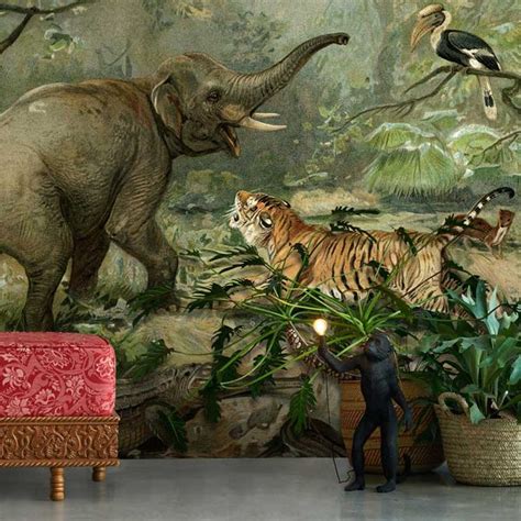 Vintage Animal Wall Mural By La Feature Feathr Animal Mural Mural