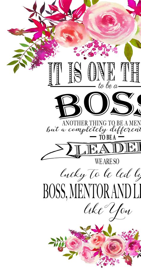 Printable Boss Appreciation Day T Boss Week Boss Card Boss Thank You Boss Mentor Leader
