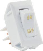 JR Products 12585 Labeled 12 Volt On Off Switch Wht JR Products 12585