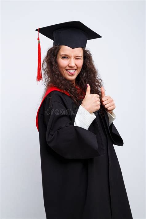 Female Student In Graduation Gown Stock Image Image Of Graduate