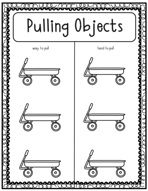 Push And Pull Kindergarten Worksheet