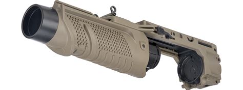 Lancer Tactical Airsoft Eglm Mk16 Style Grenade Launcher Color Tan