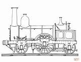 Coloring Steam Train Printable Drawing sketch template