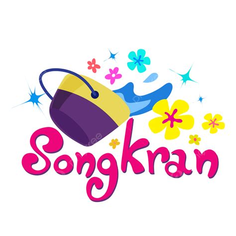 Songkran Festival Design Icon Vector Songkran Thai Thailand New Year