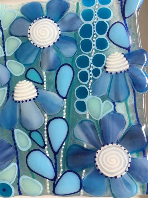 Fused Glass Art Fused Glass Flowers Cornish Fused Glass Etsy In 2020 Framed Floral Art