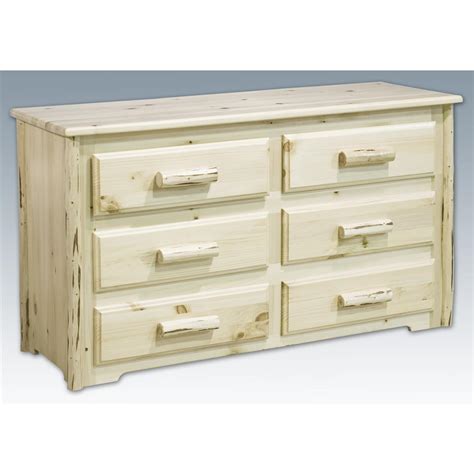 Wood beds, bookcases, dining tables, murphy beds, chairs and stools. Montana Woodworks™ 6-Drawer Chest, Unfinished - 140545 ...