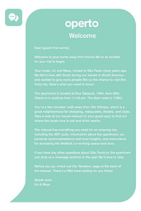 Airbnb Welcome Letter Example Plug And Play Template