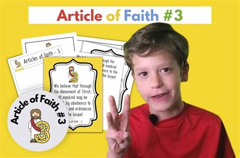 Third Article Of Faith 3 Mtc For Kids