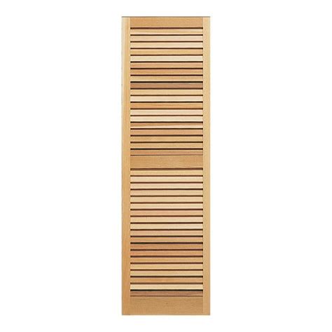 Southern Shutter 2 Pack Raw Cedar Louvered Wood Exterior