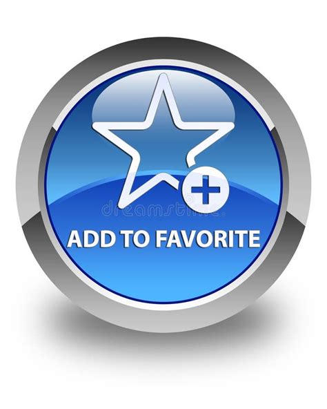 Add To Favorite Glossy Green Round Button Stock Illustration