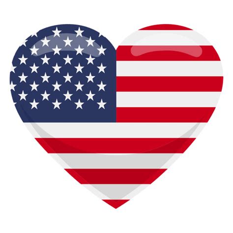 American Flag Heart Png Free Logo Image