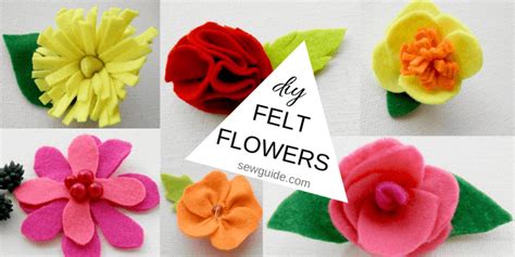 27 Felt Flower Sewing Pattern Meginvilte
