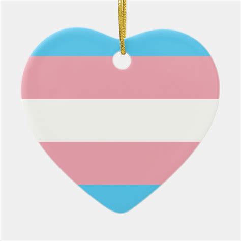 transgender pride flag lgbt trans rainbow ceramic ornament zazzle