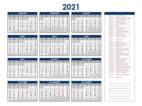 Here we are sharing a full list of march month holidays for the usa, uk, canada & other popular countries. 2021 India Annual Calendar with Holidays - Free Printable ...