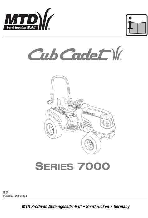 Cub Cadet 7000 Series Owners Manual Pdf Download Manualslib