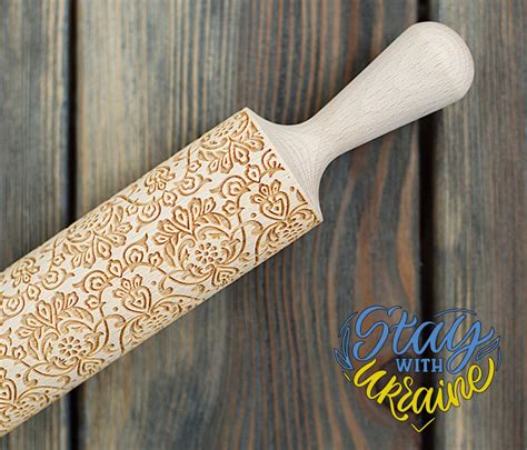 Tracery Cookie Stamp Engraved Pattern Rolling Pin Ornament Etsy