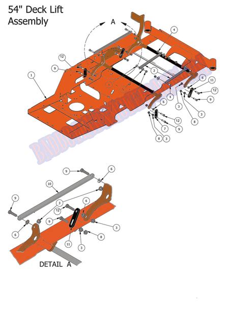 Bad Boy Mower Part 2015 Mz Magnum Deck Lift 54 Assembly