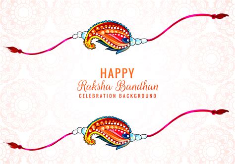 Decorated Rakhi For Indian Festival Raksha Bandhan Card Design 1234228