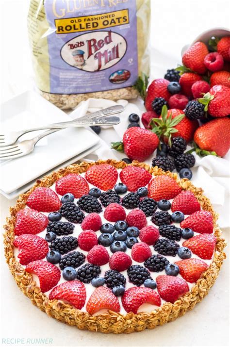 Sift the flours and a pinch of salt into a large bowl. Berries and Yogurt Breakfast Tart with Granola Crust ...