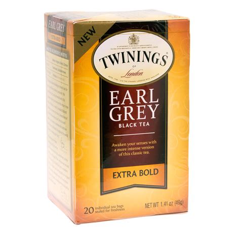 Twinings Earl Grey Extra Bold Black Tea 20 Ct Box Nassau Candy