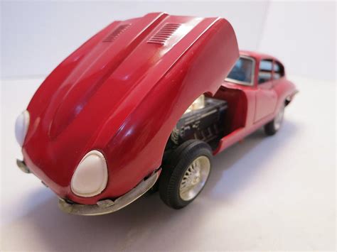 Vintage Bandai Japanese Tin Jaguar Xke Toy Car 1731204674