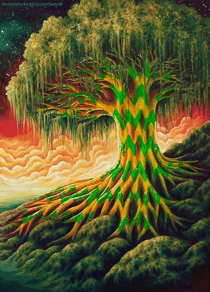 Earth Tree Trippy Talks Psychedelic Trees Nature