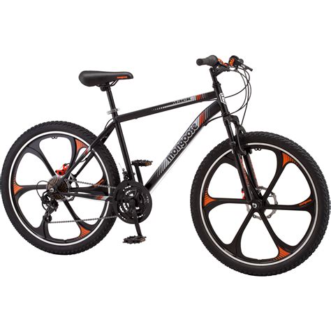 26 Inch Mens Mongoose Mack Mag Wheel Mountain Bike Bicycle Black And