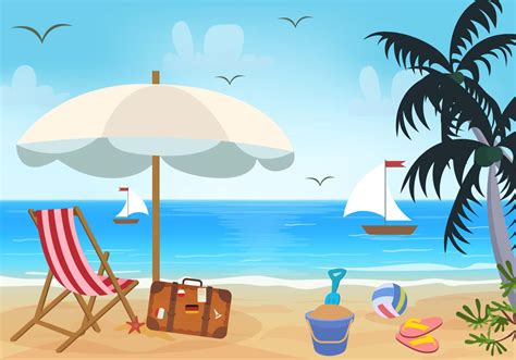 Beach Theme Vector Download Free Vector Art Stock Graphics And Images