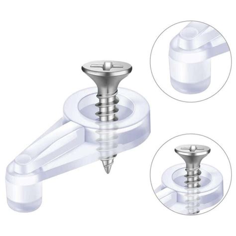 20pcs Glass Door Retainer Clips Mirror Clips With Screws For Cabinet